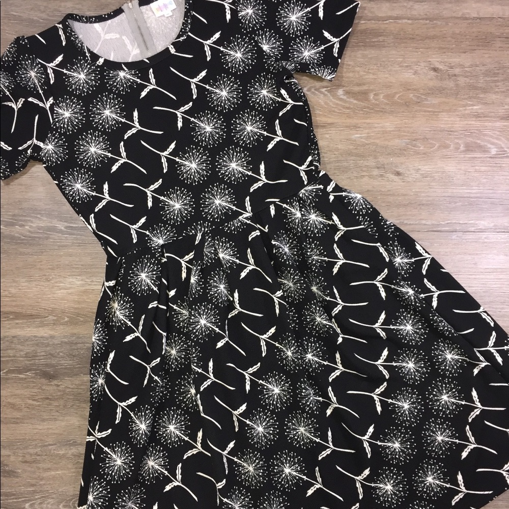 Lularoe BNWT dandelion print xl Amelia dress!